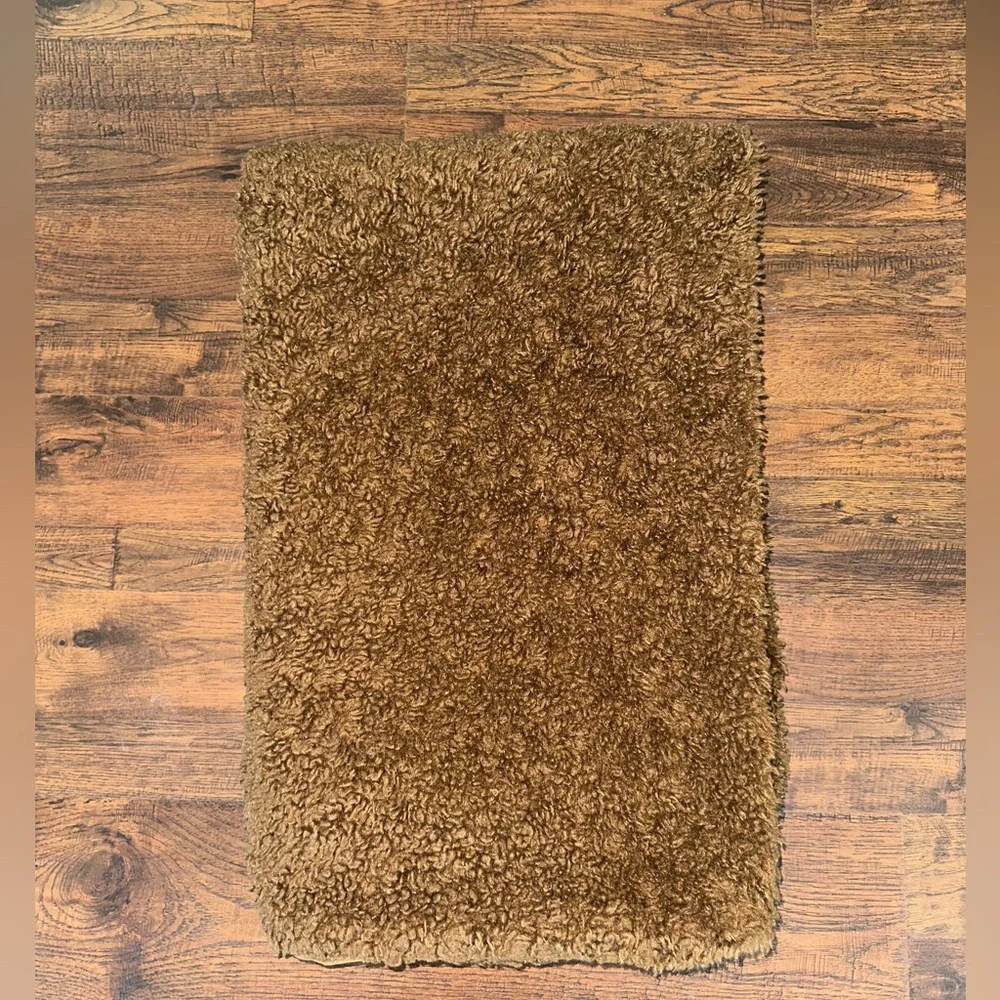 Caramel Crate & Barrel Recycled Sherpa Throw